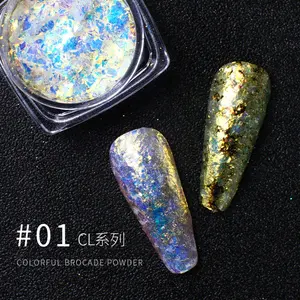 2022 Winter Aurora Opal Flakes Spiegel Glitter Nagel MICA Pailletten Nail Art Dekoration