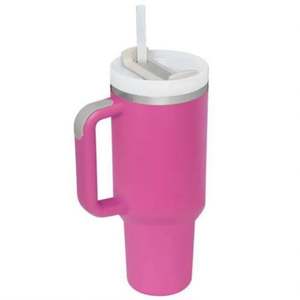 แก้วน้ำเก็บความร้อนแบบสุญญากาศ40ออนซ์สีม่วงเคลือบผงเคลือบด้านล่างพร้อมที่จับสำหรับแกะสลักด้วยเลเซอร์สินค้ามาใหม่ - Product Image 1