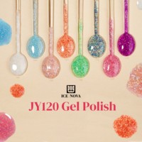 ICE NOVA populaire arrivée 6 couleurs coquillage Gel vernis ensemble sans cruauté haute Pigment paillettes flocon Gel vernis à ongles Oem Odm