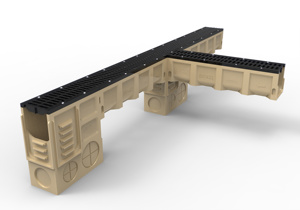 EN1433 Système de vidange robuste Drain de tranchée en béton polymère avec couvercle en fonte ductile - Product Image 2