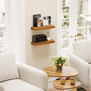 ชั้นวางไม้ติดผนัง, ชั้นวางไม้แขวนผนังพร้อมขายึด, ตกแต่งห้องนอน, ห้องน้ํา, ห้องนั่งเล่น - Product Image 5