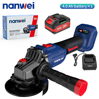 Meuleuse d'angle NANWEI 115 mm 125 mm 9800 tr/min avec moteur sans balais 21V