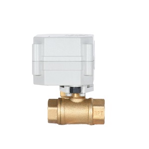 Vanne à boisseau sphérique électrique miniature TONHE 1 pouce filetée en laiton avec noyau métallique pour divers fluides - Product Image 3