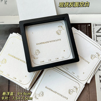 Carte de présentation en carton pour nail art, avec logo personnalisé, coins arrondis, papier artistique, effet gaufrage à chaud rose