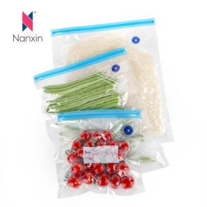 Yeniden kullanılabilir BPA ücretsiz gıda vakum saklama çantası kullanarak el veya otomatik pompa - Product Image 2