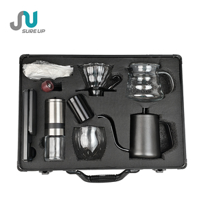 Ensemble de <span class=keywords><strong>café</strong></span> de voyage haut de gamme - Thermos <span class=keywords><strong>à</strong></span> double paroi en acier inoxydable, isolation thermique chaude/froide pendant 24 heures, portable pour le camping et la cuisine - Product Image 1