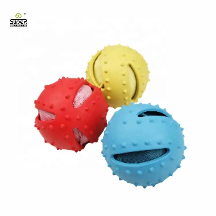 Custom TPR, TPE, cane di gomma nuoto palla galleggiante giocattolo interattivo durevole Soundmaking animali domestici giocattolo