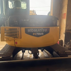 รถขุดไฮดรอลิกแบบตีนตะขาบ Komatsu PC78US สีเหลือง ห้องโดยสารสีเหลือง อุปกรณ์ก่อสร้าง สภาพดี - Product Image 3