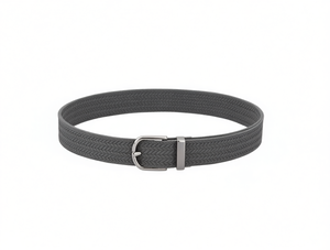 Ceinture élastique tissée pour homme 3,5x125cm, boucle ardillon en alliage gris, style tricoté - Product Image 1