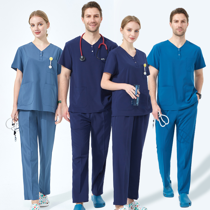 Venta caliente Hospital Uniforme Enfermera Dental Pediátrica Ropa Hospital Profesional Clínica Dental Ropa de Trabajo Estiramiento Cirujano Uniformes