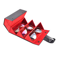 Offre Spéciale luxe cuir lunettes multiples stockage pliant étui à lunettes