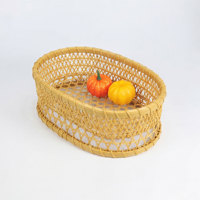 Vente en gros de paniers de rangement en plastique en stock présentoir de snacks de fruits pour hôtel buffet pain panier de nourriture pour service de snack
