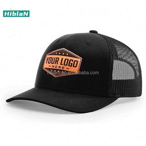 Gorra Richardson 112 de 5 Paneles con Parche de Cuero y Logotipo Personalizado, Estilo Casual para Exteriores, Ajustable, con Cierre a Presión, para Adultos, Venta al Por Mayor BSCI - Product Image 1