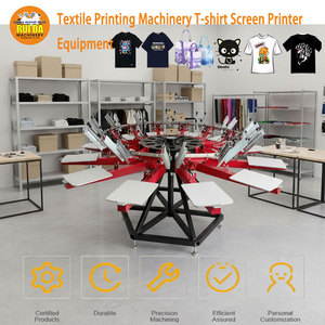 Machine d'impression sérigraphique manuelle Micro Registration Carrousel Spider 12 stations pour <span class=keywords><strong>T</strong></span>-shirts - Product Image 1