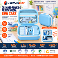 Étui HongGo pour appareil photo enfant, imprimé, personnalisé, en EVA, étanche, écologique, portable, antichoc, avec fermeture éclair, 2-3