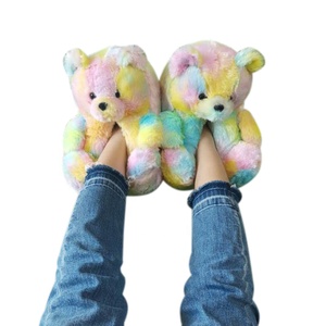 Chaussons d'intérieur en peluche d'ours mignon, légers, antidérapants, chauds pour l'automne et l'hiver - Product Image 4