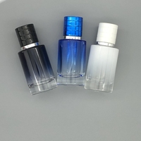 Botellas de Perfume Vacías de Lujo, de Vidrio, 30ml 50ml 100ml, Redondas, Blancas, Ámbar, Rojas, con Tapa de Rosca y Pulverizador, OEM