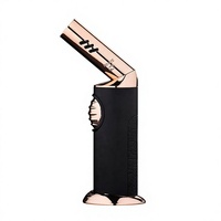 Briquet torche JOBON Jet Blue Flame au gaz butane rechargeable, coffret cadeau, design minimaliste pour accessoires de fumeur, logo personnalisé