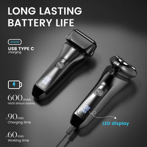 PRITECH Smart Rotary Razor Rasier maschine IPX7 Wasch barer Elektro rasierer mit Pop-up-Trimmer - Product Image 5