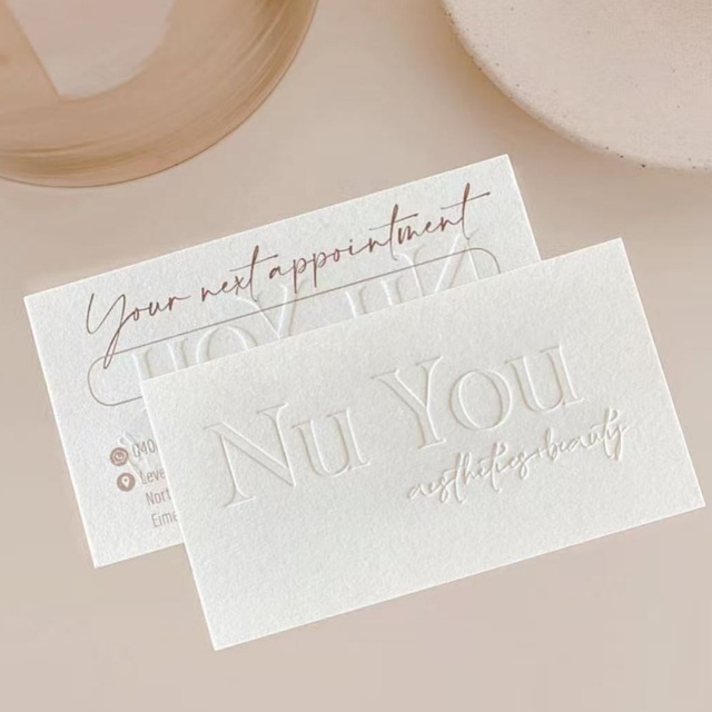 Premium Custom Business Cards for Small Businesses Cotton Cardstock Embossing Ideal for Corporate Promotion Business Meetings
