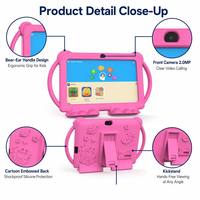Tablette éducative pour enfants 7 pouces en gros OEM, Android 12, Quad Core, 2+2 Go, 32 Go, IPS, WiFi, BT, contrôle parental
