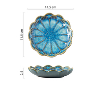 Petites assiettes en céramique de style japonais moderne de 4.5 pouces Diverses spécifications pour les assiettes à sauce aromatisées à usage domestique