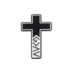 Hitam dan putih silang dua warna bros Yesus dalam Yesus Anak perempuan pertama membaca Alkitab Anda Enamel Pin kerah - Product Image 5