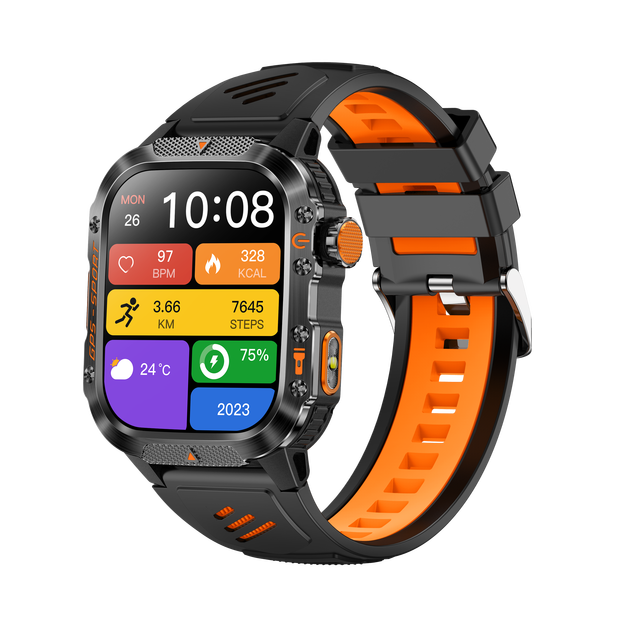 Wholesale HT36 GPS Fitness Smart Watch with Heart Rate Monitor Touch Screen BT Phone Call Men IP68 Waterproof Sport Smartwatch