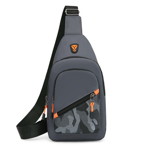 Men's Chest Bag Oxford Cloth Large Capacity Crossbody Bag For Everyday Use Black Gray Blue Splicing Design - Product Image 3