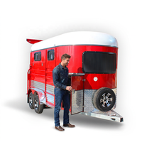 Remorque pour 3 chevaux à prix d'usine, personnalisable, conforme aux normes australiennes, avec porte, type caravane pour chevaux