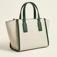 Sac fourre-tout en cuir véritable, design patchwork personnalisé, minimaliste, grande capacité, avec poignées latérales pour femmes, fabrication OEM ODM