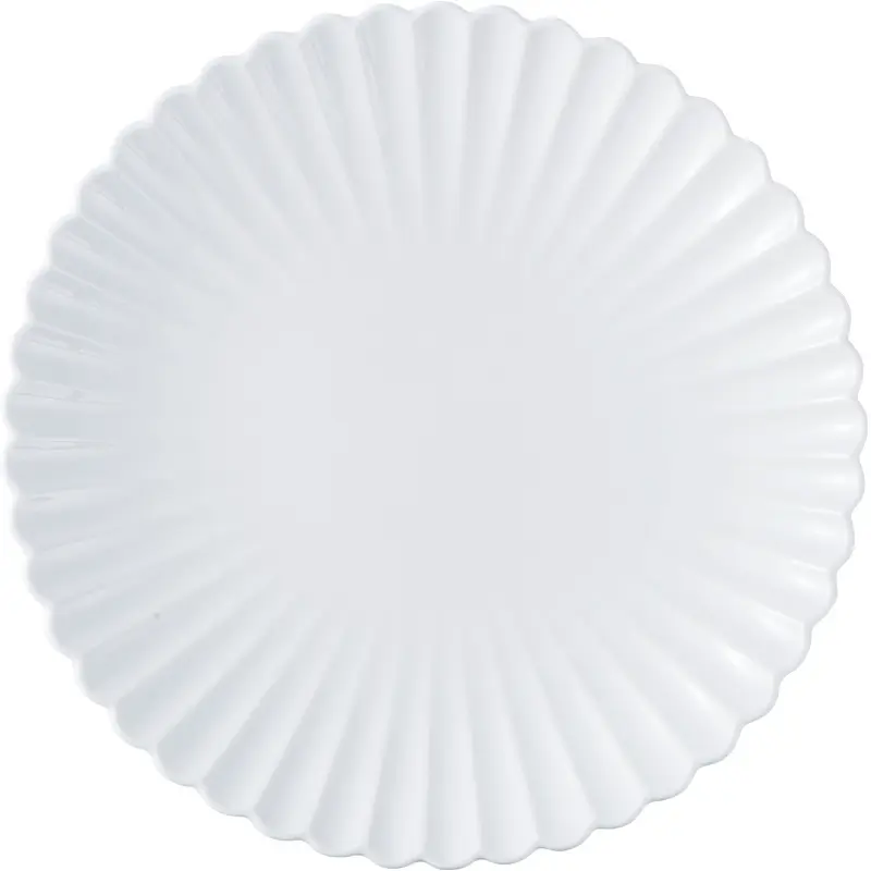Placa de encaje blanco, diseño único, de cerámica, Occidental, para Decoración de mesa
