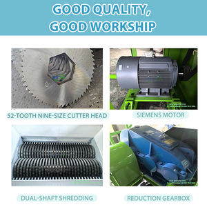 Промышленный двухвальный измельчитель для пластиковых деревянных металлических шин - Product Image 3