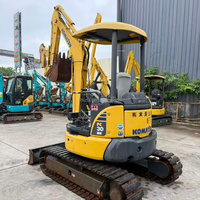 Mini-pelle hydraulique d'occasion de haute qualité 100% Japon CE EPA Komatsu PC30 3 tonnes PC35 PC55 à chenilles en caoutchouc à bas prix