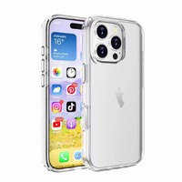 Vkoo Accessoires pour étui de téléphone portable pour iPhone 17 Pro Max Clear Glitter Antichoc TPU + PC Housse de téléphone pour iPhone 17 16 15 14