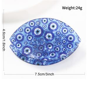 Pince à Cheveux Œil de Diable Bleu Français Tendance en Acrylique – Vente en Gros - Product Image 2