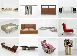 MR Design Tela de gamuza Muebles de sala de estar 123 Asiento Combinación libre Sofá Conjunto Sofá de lujo para el hogar Villa Hotel Uso - Product Image 5