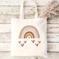 Sac fourre-tout en toile imprimé lune souriante, sac à bandoulière réutilisable et écologique pour les courses et l'usage quotidien