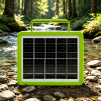 Panneau solaire portable 6W 5V, station d'alimentation pour éclairage, sortie multi-USB pour la charge et l'éclairage des appareils mobiles