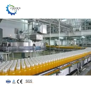 Línea de producción completa, botella de bebida de fruta naranja para mascotas, máquina automática de llenado de embotellado de jugo líquido