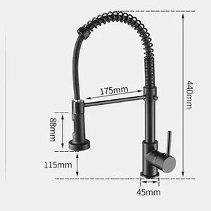 Nouveaux robinets d'eau modernes montés sur le pont brossé chaud et froid avec robinet d'évier de cuisine pulvérisateur - Product Image 2
