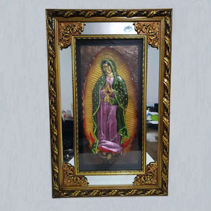 Tôn Giáo OSO Cudros Ultima Cena Guadalupe Khung Hình <span class=keywords><strong>Madonna</strong></span> Nghệ Thuật Đóng Khung Tường Nghệ Thuật Trang Trí Nội Thất Với Glass Kích Thước Lớn - Product Image 1
