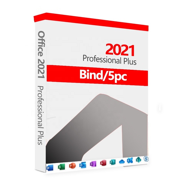 Global Version Pc Office 2021 Pro Plus Bind 100% Online Activation Offcie 2021 Professional Plus 5pc/1pc License Key Ltsc Key