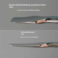Extracteur d'acné en acier inoxydable, extracteur de points noirs à double tête, grattoir pour points noirs du nez, outil de nettoyage des pores du visage