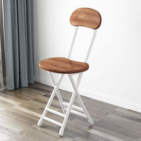 Chaise de salle à manger pliante en bois – Design minimaliste portable pour petits appartements, dortoirs d'étudiants et utilisation en stand de vente
