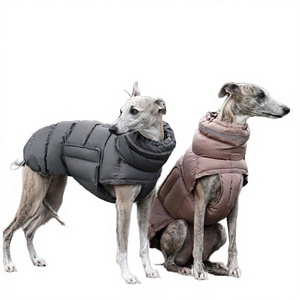 कुत्ते के कपड़े शरद ऋतु सर्दियों में गर्म पानी का सबूत ठोस दो पैर कपास-पंड कोट पालतू सामान - Product Image 4