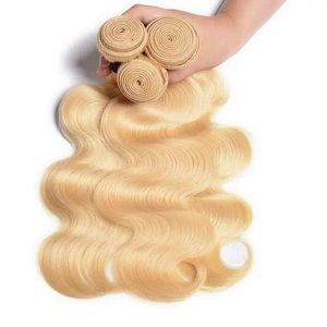 Perruque en cheveux humains blonds 613, style européen et américain, longue et bouclée, avec dentelle frontale, pour femmes - Product Image 1