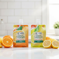Pochettes de 150 ml avec bec verseur pour jus de fruits liquide de qualité alimentaire, emballage pour jus de citron et d'orange, 100 pièces, pour produits alimentaires frais