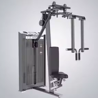 Équipement de musculation professionnel en acier, machine à pectoraux réglable avec poids empilables pour l'entraînement de la force du dos