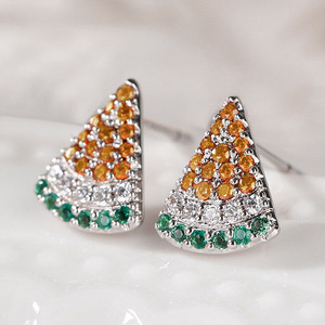 Orecchini a Forma di Anguria per Donne, Gioielli per Orecchie alla Moda con Frutta - Product Image 2